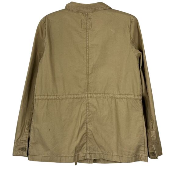 Old Navy Jacket Womens Size Medium Beige Military Cotton Zip Pockets Vintage - Picture 3 of 9